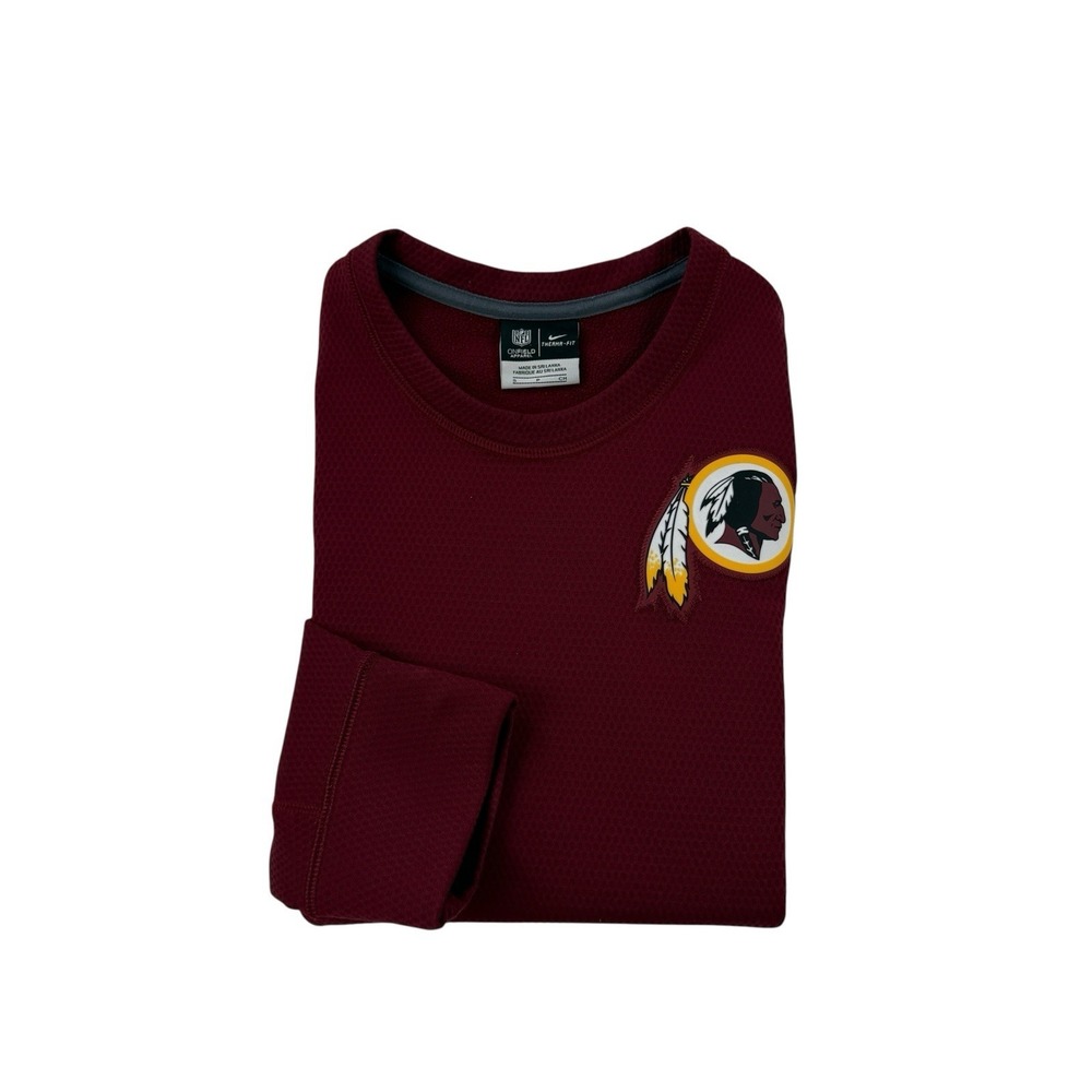 Nike On‎ Field Therma-Fit Red Washington Redskins Crewneck Fleece Men's Small